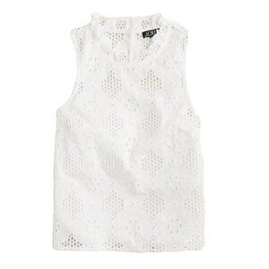 poplin blouse shirt top eyelet detail